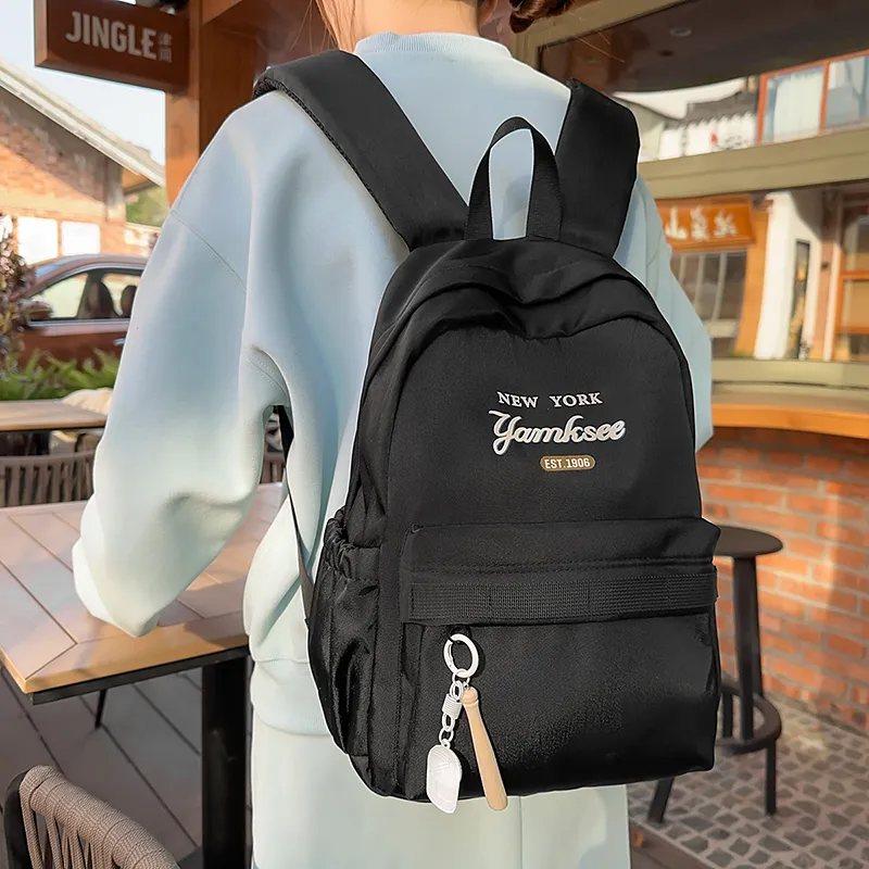 Moonshine Nylon Backpack Unisex Black/Blue/Coffee/Red/White/Yellow-3