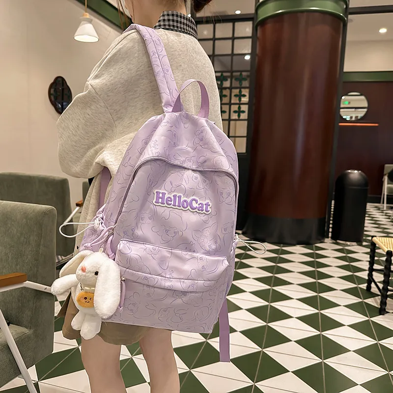 Moonshine Nylon Backpack Tubas Unisex Black/Pink/Purple/Blue/Green-11