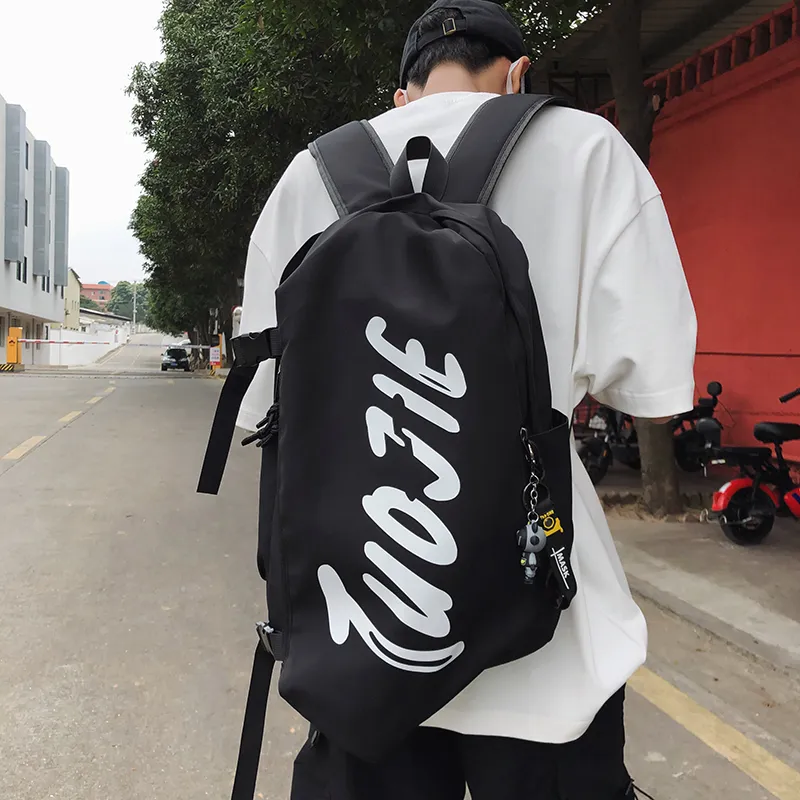 Moonshine Nylon Backpack Unisex Black/White/Khaki-2