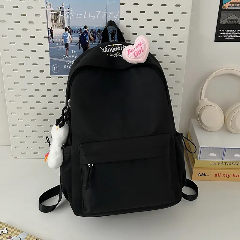 Moonshine Nylon Backpack Unisex Pink/White/Purple/Black/Yellow/Green-11