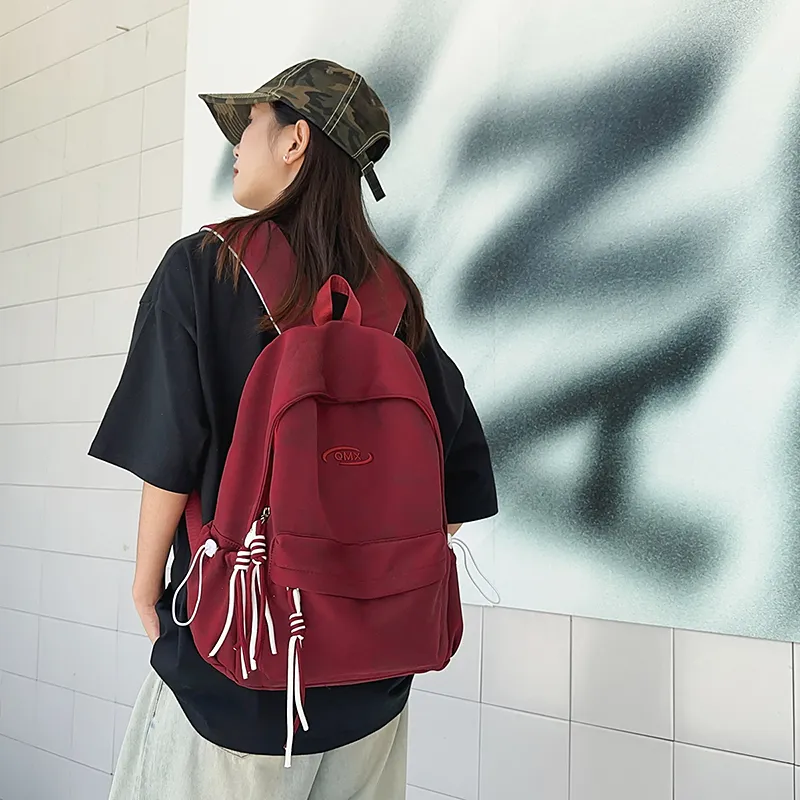 Moonshine Nylon Backpack Travel Computer Backpack Unisex Black/White/Green/Red-7