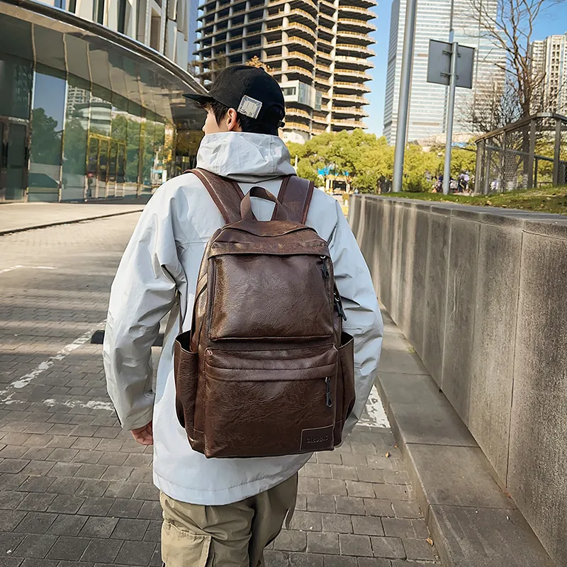 Moonshine PU Backpack Men's Black/Brown-6
