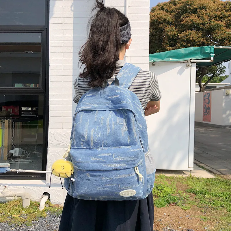 Moonshine Nylon Backpack Unisex Black/Blue/Dark Blue-9