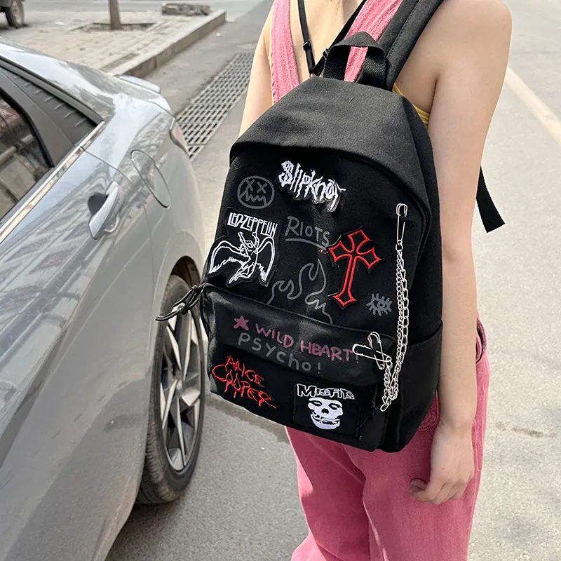 Moonshine Canvas Backpack Regular Unisex Red/Black-5