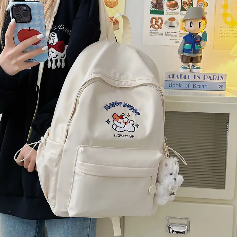 Moonshine Nylon Backpack Regular Unisex Yellow/White/Purple/Black-3