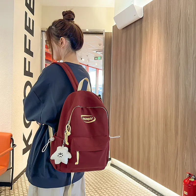 Moonshine Nylon Backpack Unisex Black/White/Red/Blue/Yellow-10