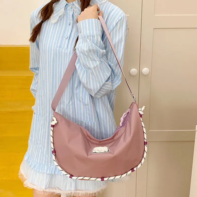 Moonshine Nylon Fabric Dumpling Bag, Crossbody Bag, Shoulder Bag Women's Multicolor-5