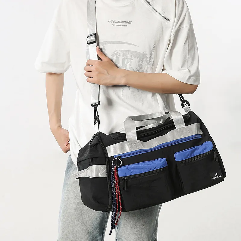 Moonshine Nylon Travel Bag Unisex Black/Ecru-3