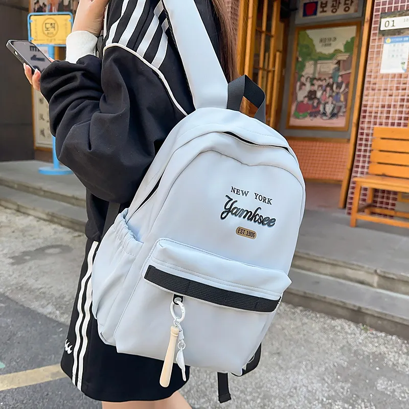 Moonshine Nylon Backpack Unisex Black/Blue/Coffee/Red/White/Yellow-10