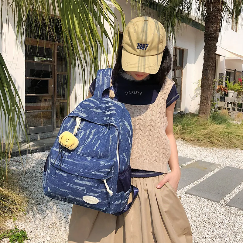 Moonshine Nylon Backpack Unisex Black/Blue/Dark Blue-7