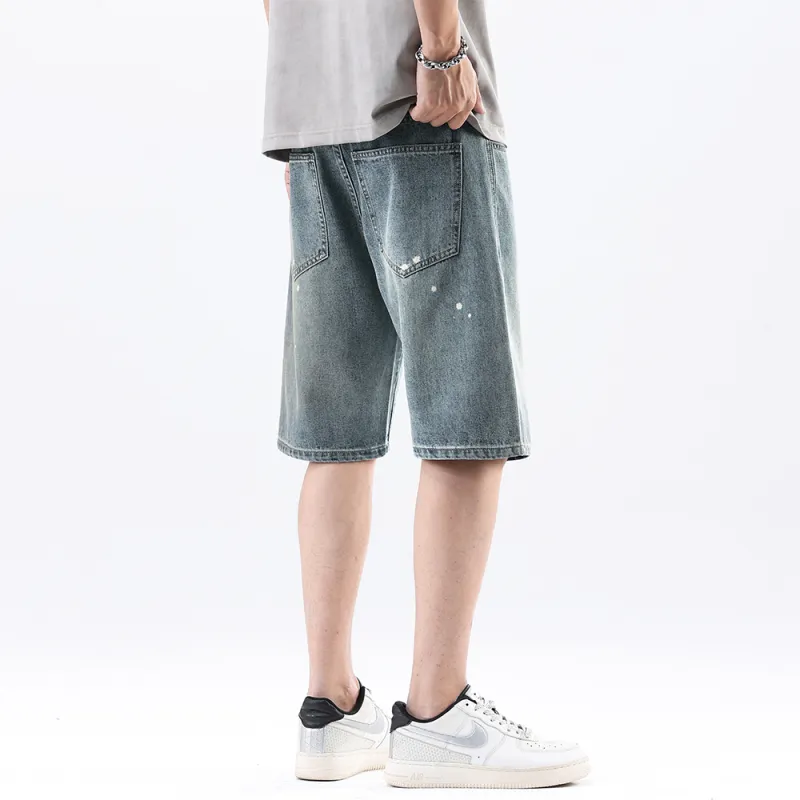 Jeep Denim Shorts Unisex P75DMWN271 Blue-6