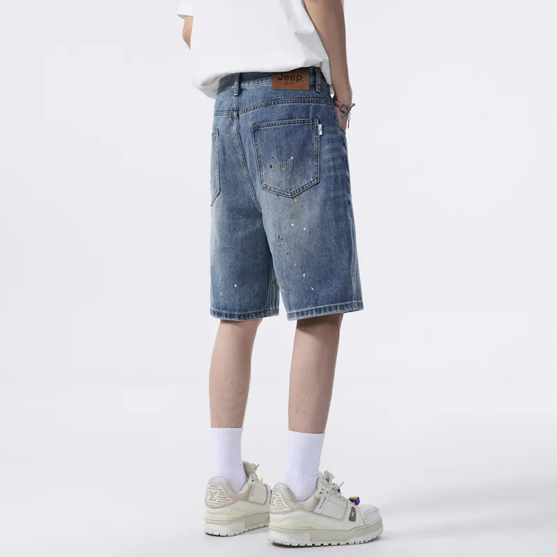 Jeep Denim Shorts Unisex P75DMWNE84 Blue-6