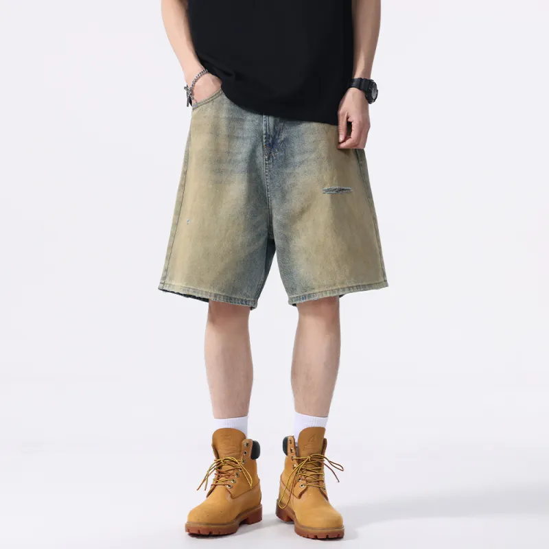 Jeep Denim Shorts Unisex P75DMWNC63 Yellow Mud-2