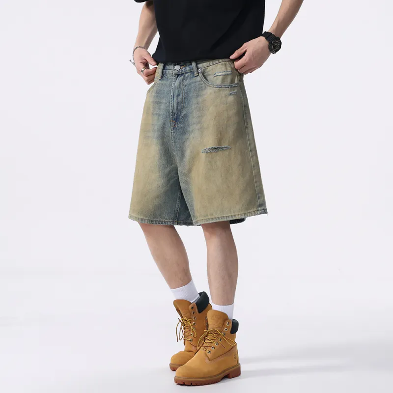 Jeep Denim Shorts Unisex P75DMWNC63 Yellow Mud-6
