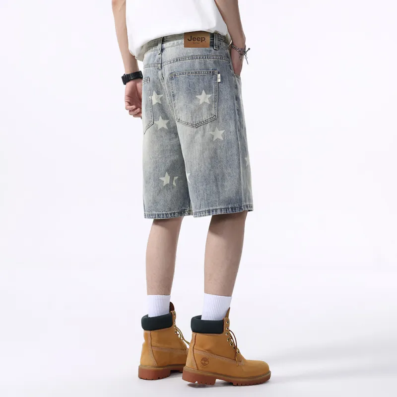 Jeep Denim Shorts Unisex P75DMWNE87 Blue-3