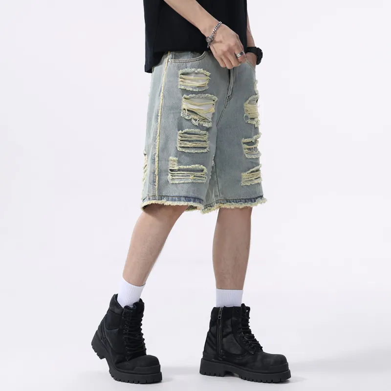Jeep Denim Shorts Unisex Light Blue-4