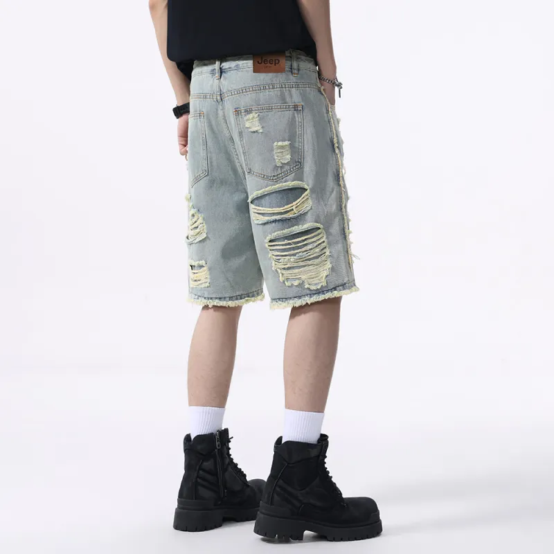 Jeep Denim Shorts Unisex Light Blue-5
