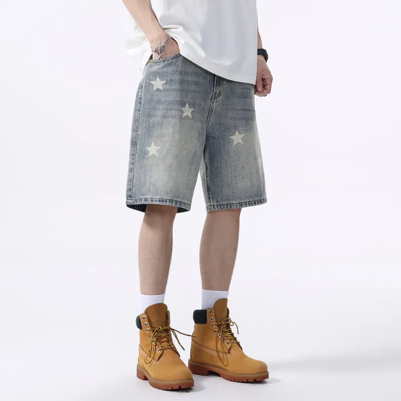 Jeep Denim Shorts Unisex P75DMWNE87 Blue-5