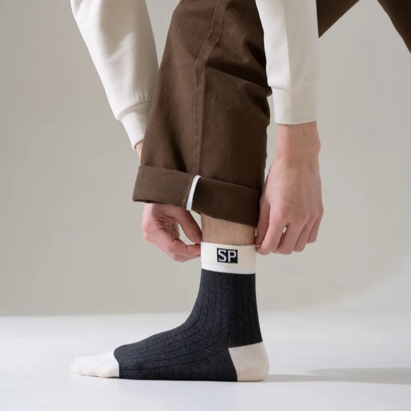 Lan Miao Mid Calf Socks Men's Combo Set-9