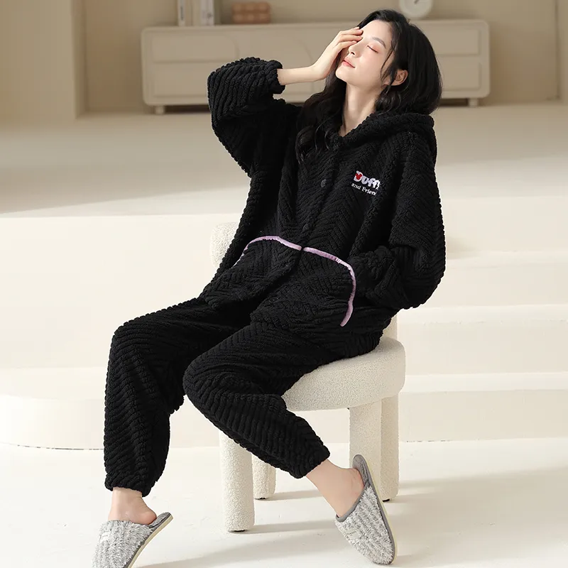 Lan Miao Pajama Set Women's Shopping Bag Black-4
