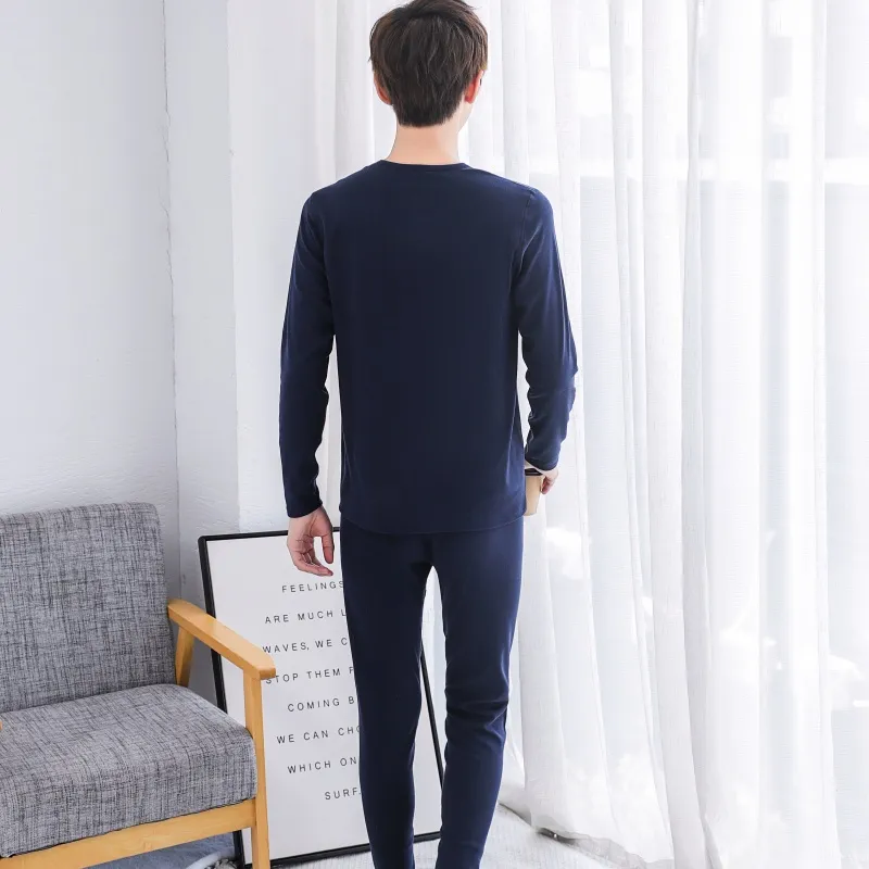 Lan Miao Thermal Set Men's Patch Navy Blue Hats & Caps-1