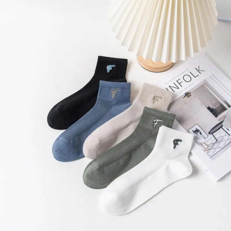 Lan Miao Mid-Calf Socks Men's 5 Pack-9