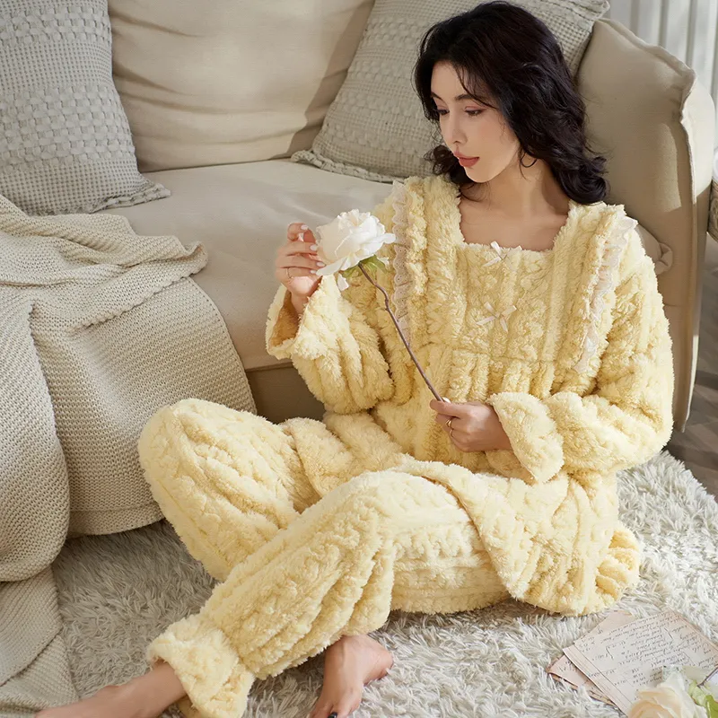Lan Miao Pajama Set Women's Shopping Bag Lemon-3