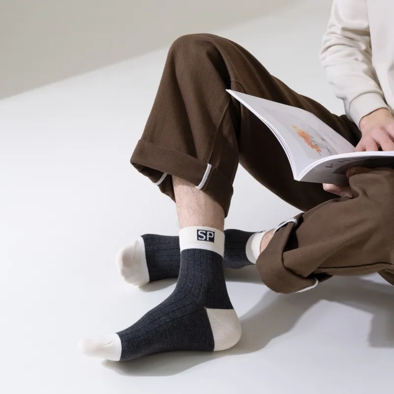 Lan Miao Mid Calf Socks Men's Combo Set-5