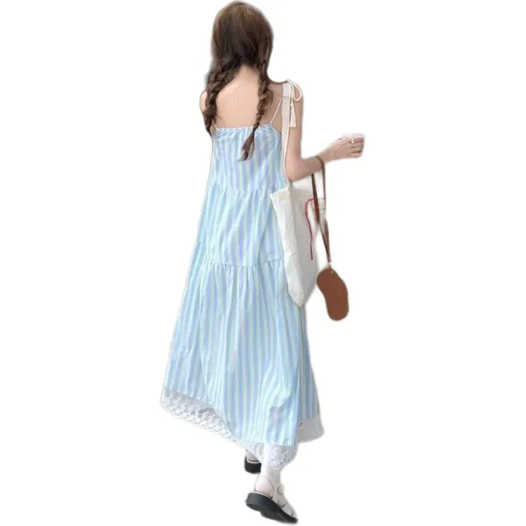 GOSO Slip Dresses Women's Blue-1