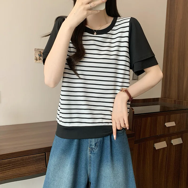 GOSO Ruffle Sleeve T Shirt Women's-11