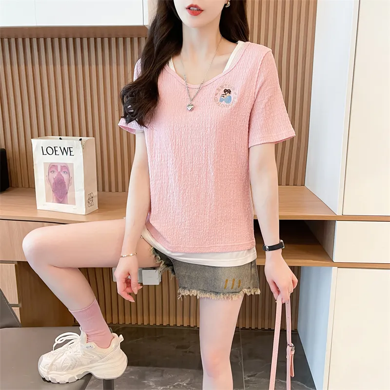 GOSO Drop Shoulder Sleeve T Shirt Women's-6