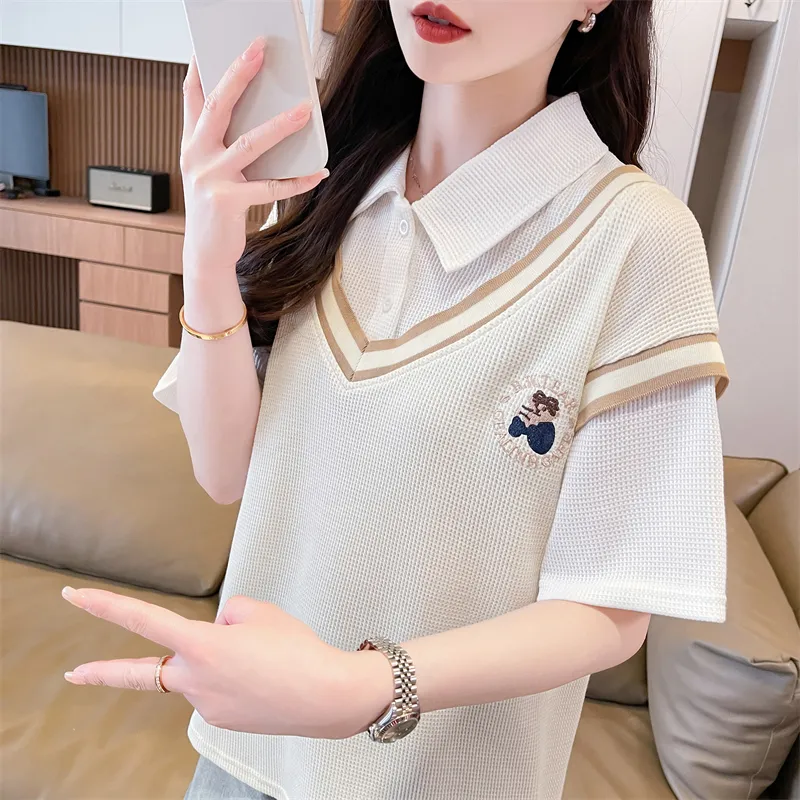 GOSO Drop Shoulder Sleeve T Shirt Women's-3