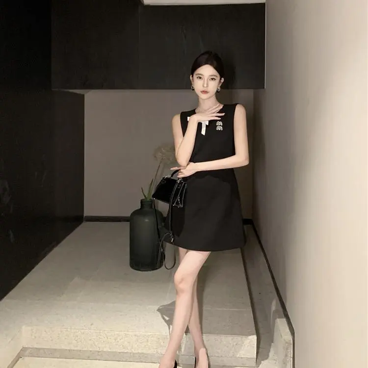 GOSO Sleeveless Dresses Women's Black-3