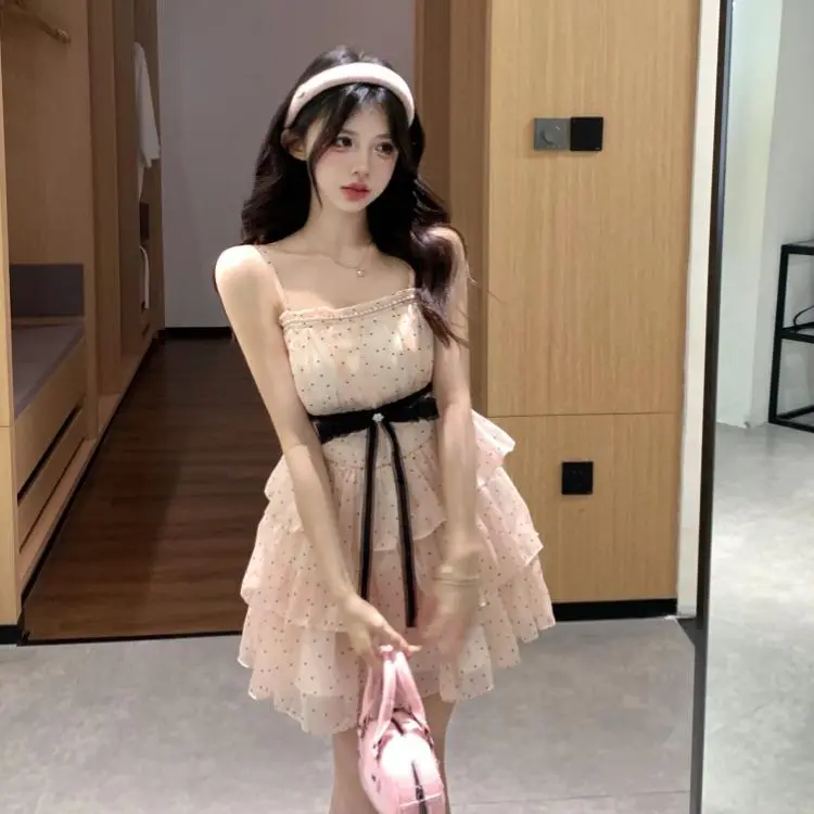 GOSO Slip Dresses Women's Pink-5
