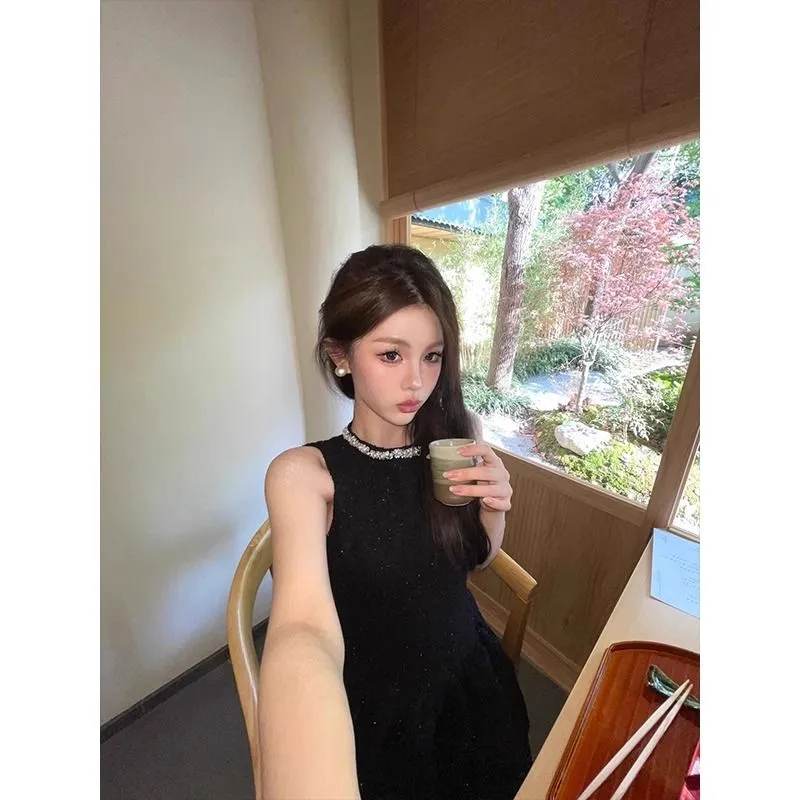GOSO Sleeveless Dresses Women's Black-3
