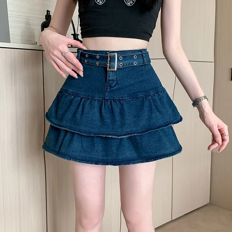 GOSO Denim Short Skirts Women's-4