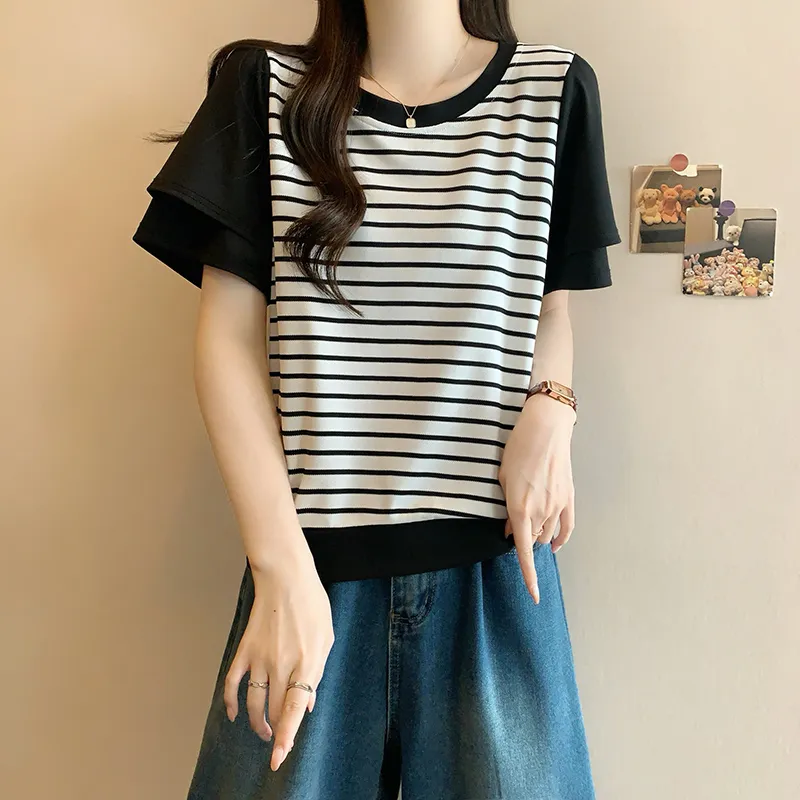 GOSO Ruffle Sleeve T Shirt Women's-10