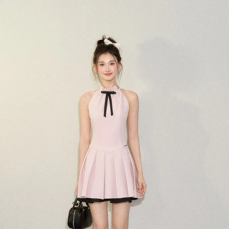 GOSO Sleeveless Dresses Women's Pink-2