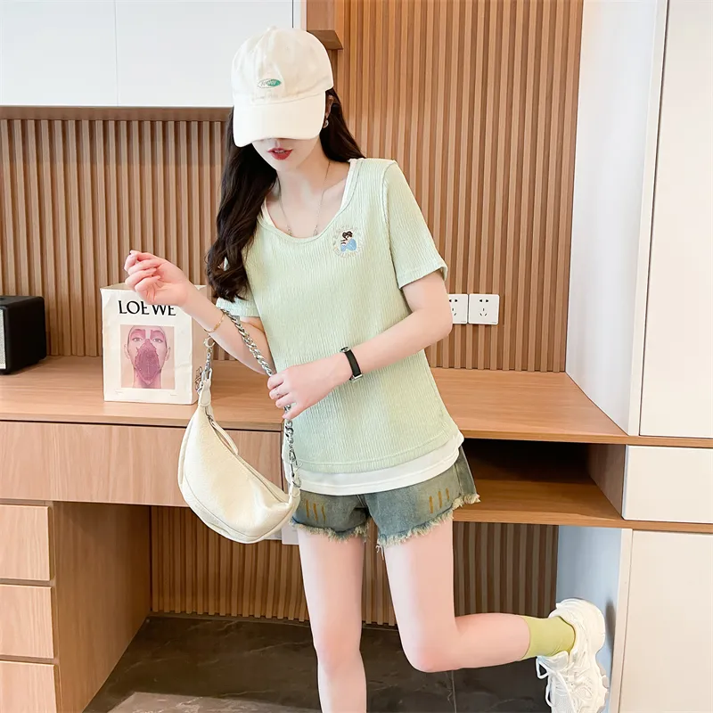 GOSO Drop Shoulder Sleeve T Shirt Women's-13