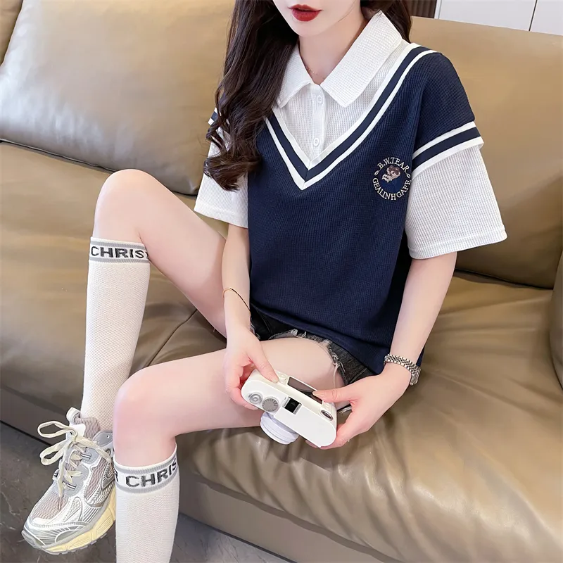 GOSO Drop Shoulder Sleeve T Shirt Women's-13