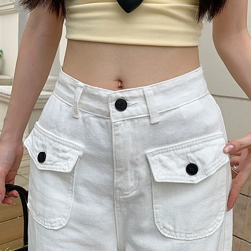 GOSO Cargo Pants Women's White-6