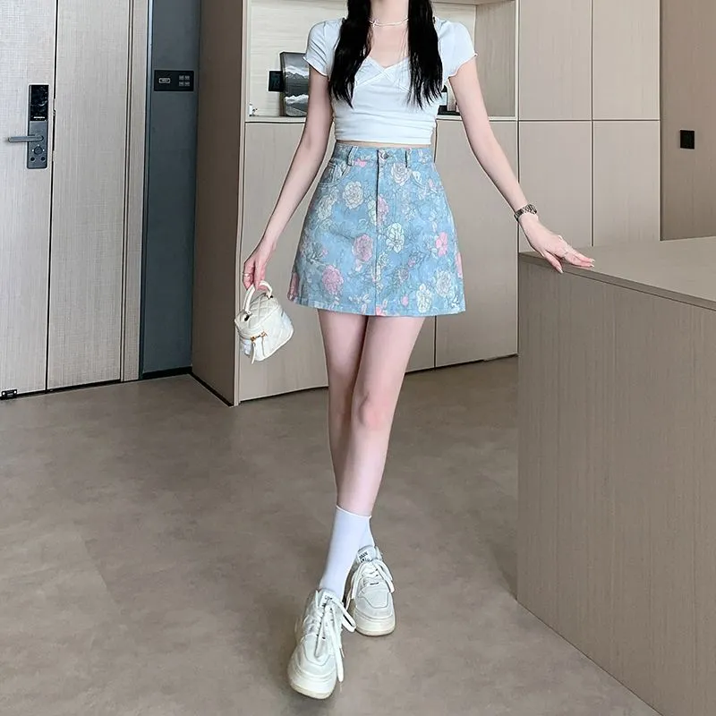 GOSO Denim Short Skirts Women's-4
