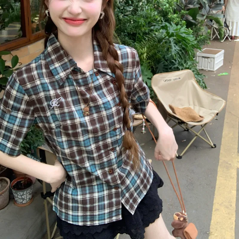 GOSO T Shirts Women's Plaid-3