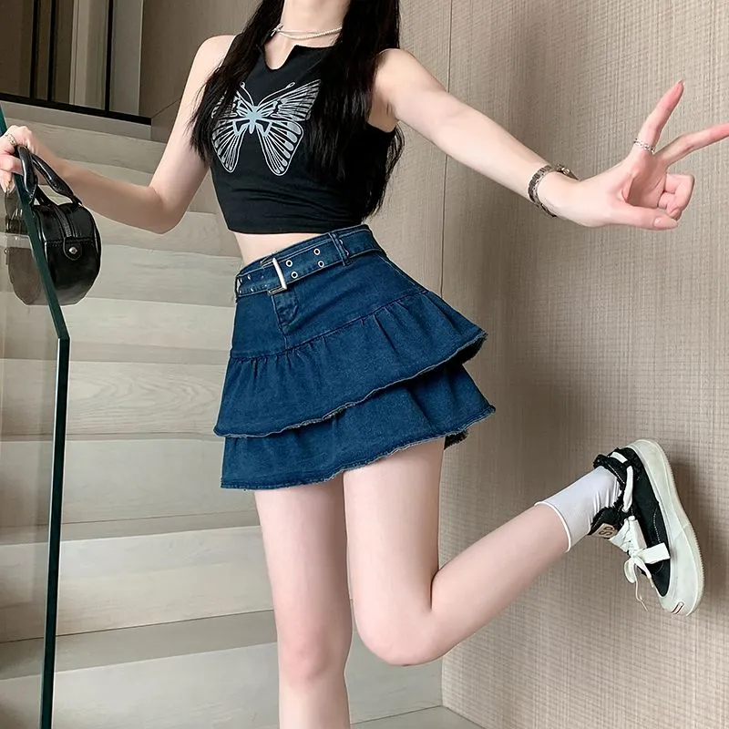 GOSO Denim Short Skirts Women's-6