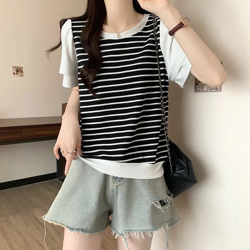 GOSO Ruffle Sleeve T Shirt Women's-6