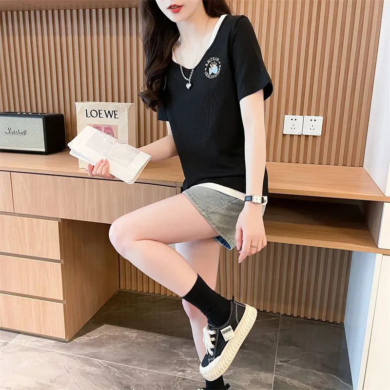 GOSO Drop Shoulder Sleeve T Shirt Women's-2