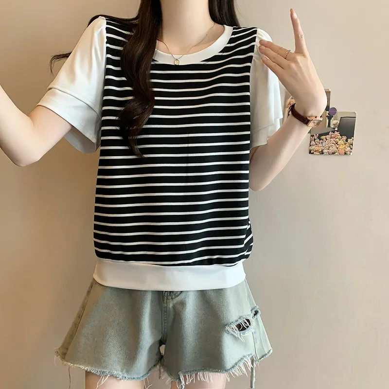 GOSO Ruffle Sleeve T Shirt Women's-5