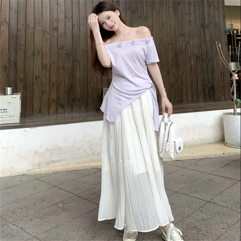 JECCI FIVE Skirt Set Women's Purple-1
