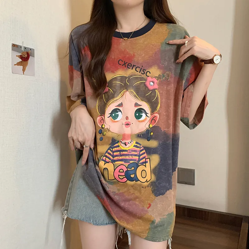 JECCI FIVE Drop Shoulder Sleeve T Shirt Women's Image Color-5