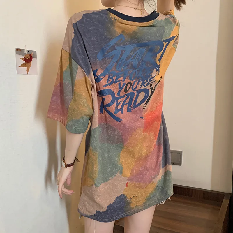 JECCI FIVE Drop Shoulder Sleeve T Shirt Women's Image Color-3